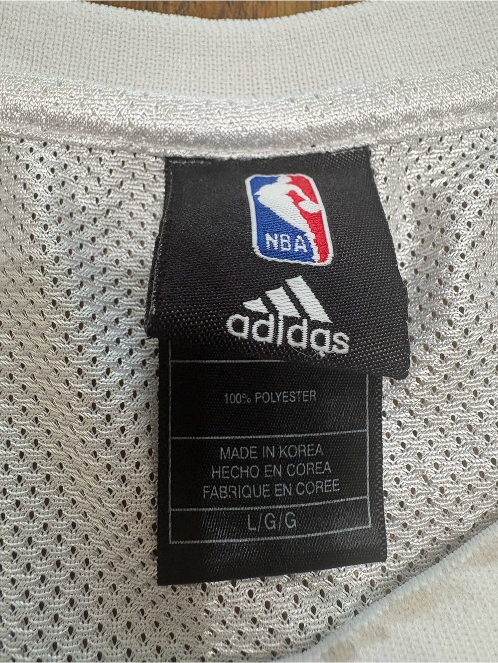 adidas White NBA Tagged Basketball Jersey - Picture 3 of 5